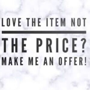 Love the Item but not the price? Make an offer!